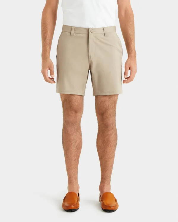 Men's Golf Shorts, Rhone 7x22 Commuter Short, Khaki, 35