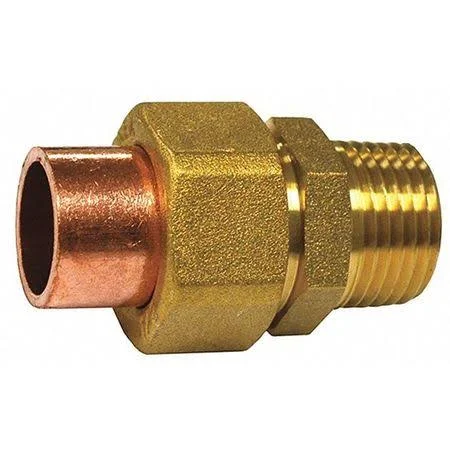 Jones Stephens K126610100 Union - copper, 3/4 C x Mip, lead Free