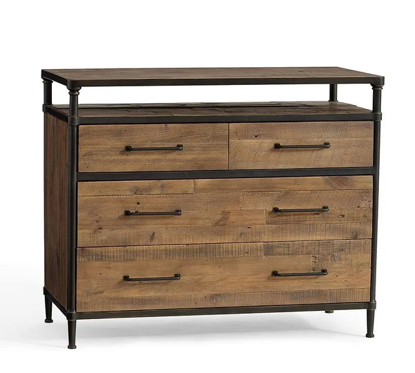 Juno Reclaimed Wood Dresser, Dark Bronze - Dressers - Bedroom Furniture