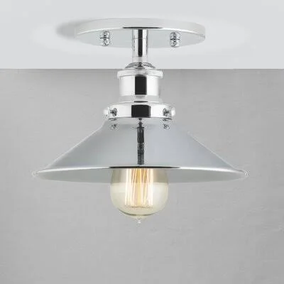 Montreal 1-Light 8.25x22 Semi Flush Mount Fixture Finish: Polished Chrome