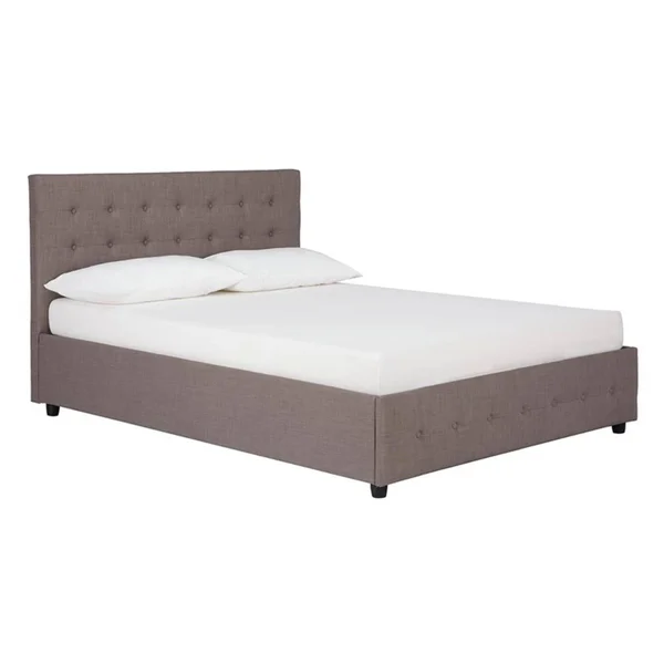 DHP Cambridge Linen Upholstered Storage Bed - Gray, Full