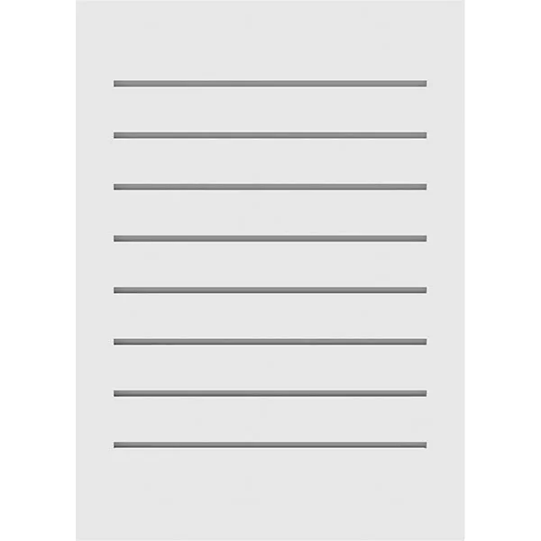 Ekena Millwork GVPVE34X2602SF 34x22W x 26x22H Vertical Surface Mount PVC Gable Vent: Functional - w/ 2x22W x 1-1/2x22P Brickmould