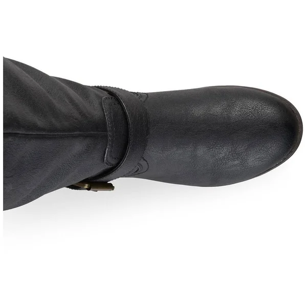 Journee Collection Kane Wide Calf Over The Knee Boot - Women's, Black, Size 7, Boots, Riding