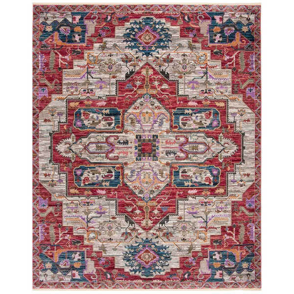 Safavieh Nirvana NVA132C Creme/Red 8' x 10' Area Rug