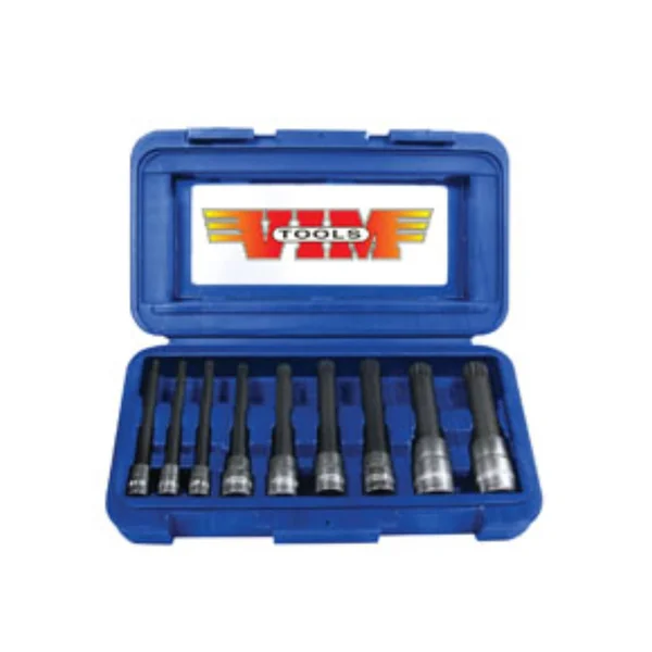 VIM Tools 9 Piece XZN Triple Square - Spline Drive Bit Set