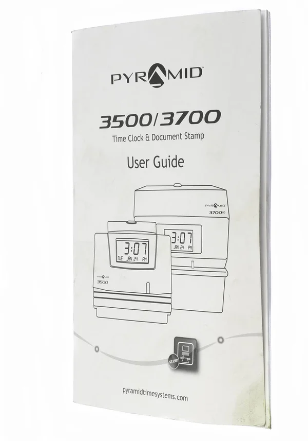 Pyramid 3700 Heavy Duty Steel Time Clock and Document Stamp - Made in The USA