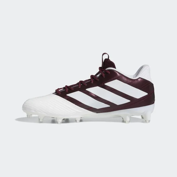 Adidas Men's Freak Carbon Low Football Cleats, 16, White/Maroon