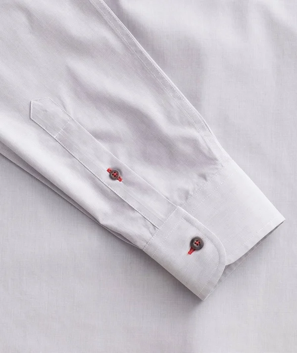 Wrinkle-Free Rubican Shirt - Gray with Red Stitching, UNTUCKit