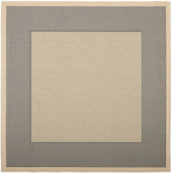 Safavieh Courtyard CY7987-65A5 7&10x22 x 7&10x22 Square Grey - Cream Area Rug