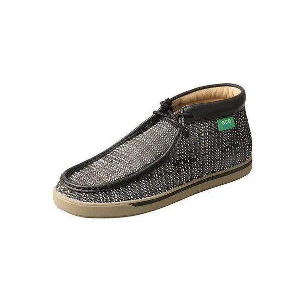 Twisted x Casual Shoes Womens Driving Moc Eco TWX Lace Black (8.5 M) - Women's, Black White
