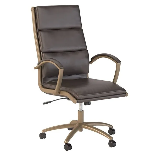 Scranton & Co High Back Leather Executive Office Chair in Brown