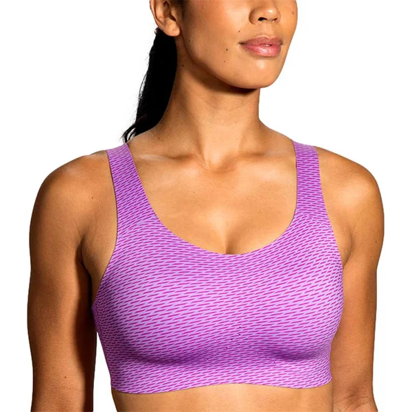 Brooks Dare Scoopback Run Bra Heliotrope Texture Print