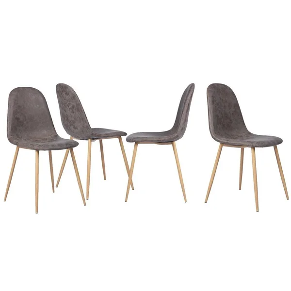 Carson Carrington Mid-Century Modern PU Dining Chair (Set of 4) (Dark Brown)