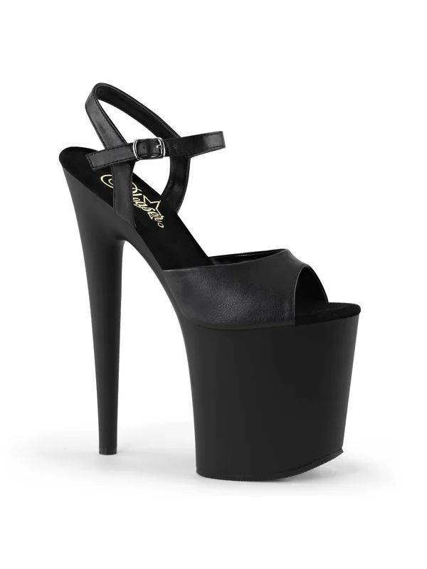 Pleaser FLAMINGO-809 - 8x22 Ankle Strap Sandal - Black Matte 12