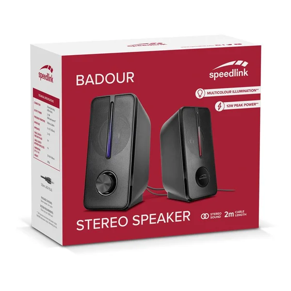 Speedlink Badour USB-Powered Stereo Speaker 3.5mm Stereo Jack Audio