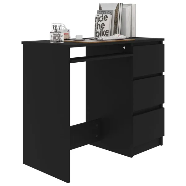 vidaXL Desk White 35.4x22x17.7x22x29.9x22 Chipboard - 801373