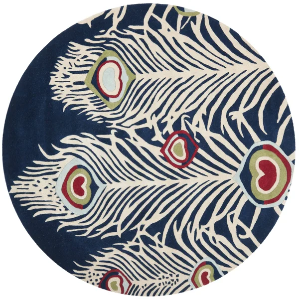 Safavieh Soho SOH709A Area Rug Blue/Ivory 6& x 6& Round
