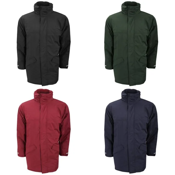 Result Mens Core Winter Parka Waterproof Windproof Jacket Burgundy L