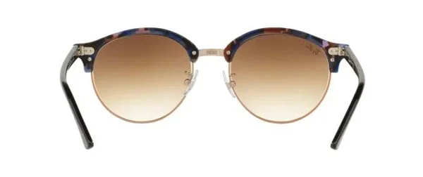 Ray-Ban Clubround RB4246F Sunglasses - Spotted Brown/Blue (125651)
