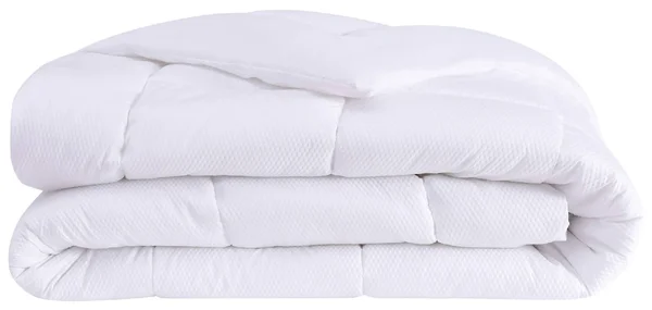 Microfiber Truly Soft Seersucker Down Alternative King Comforter - White by Ashley HomeStore