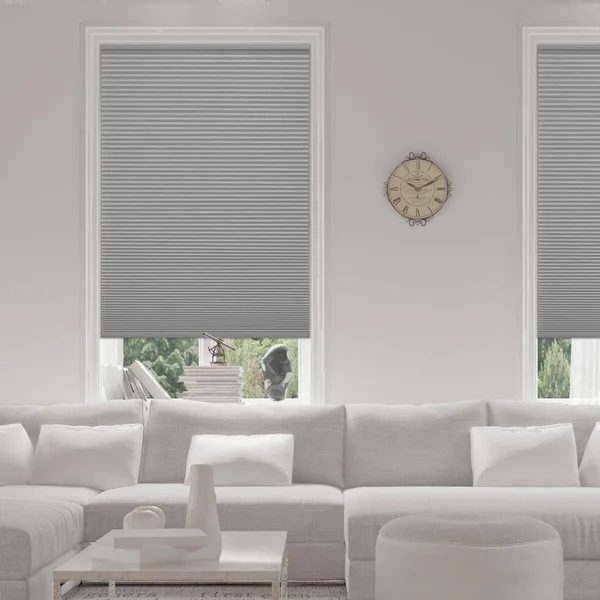 Home Decorators Collection Pewter Cordless Blackout Cellular Shade - 21 in. W x 72 in. L, Silver