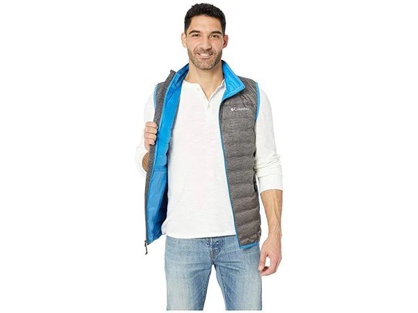 Columbia Lake 22 Down Vest - S - Charcoal Heather Print