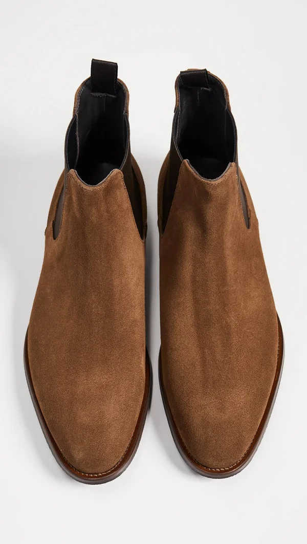 to Boot New York Men's Shelby Suede Chelsea MID-BROWN Boots