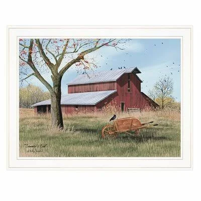 &Summer&s End& by Billy Jacobs - Picture Frame Painting Print on Paper Gracie Oaks Frame Color: White, Size: 21x22 H x 27x22 W x