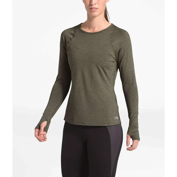 The North Face Women's Essential L/S Cayenne Red Heather XL