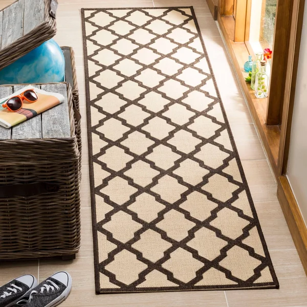 Safavieh Linden LND122L Cream/Aqua 9& x 12& Area Rug
