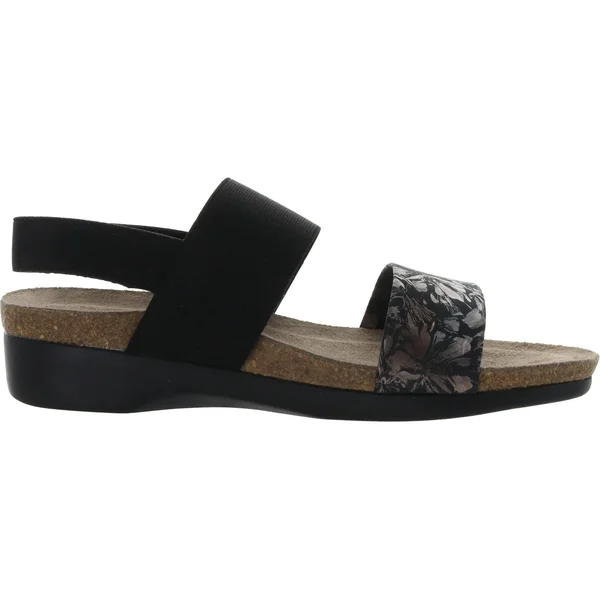 Munro Pisces Womens Molded Insoles Slip on Wedge Sandals, Dark Floral