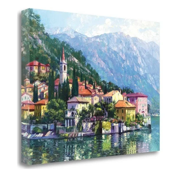 Reflections of Lake Como by Howard Behrens Wrapped Canvas Wall Art