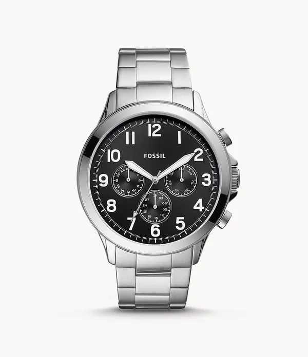 Fossil Men's Yorke Multifunction Stainless Steel Watch - Silver BQ2541