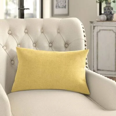 Palermo Linen Throw Pillow Latitude Run Color: Banana Yellow