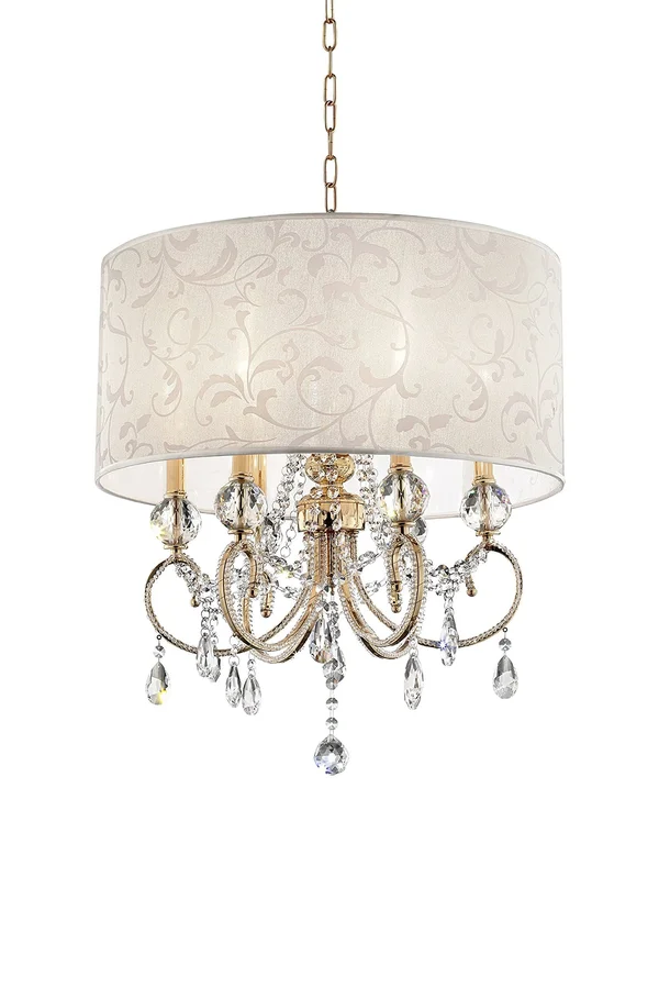 Aurora Barocco Crystal Ceiling Lamp Gold 24.5x22 - Ore International