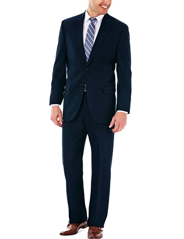 Big & Tall J.M. Haggar Premium Classic-Fit Sharkskin Stretch Suit Jacket - Dark Navy - 50 Short