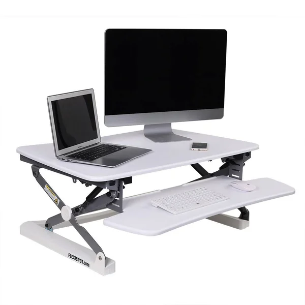 FlexiSpot 35x22 Wide Platform Height Adjustable Standing Desk, Removable Keyboard M2W