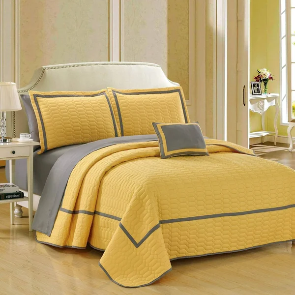 Chic Home Mesa Quilt Set - Blue, Queen