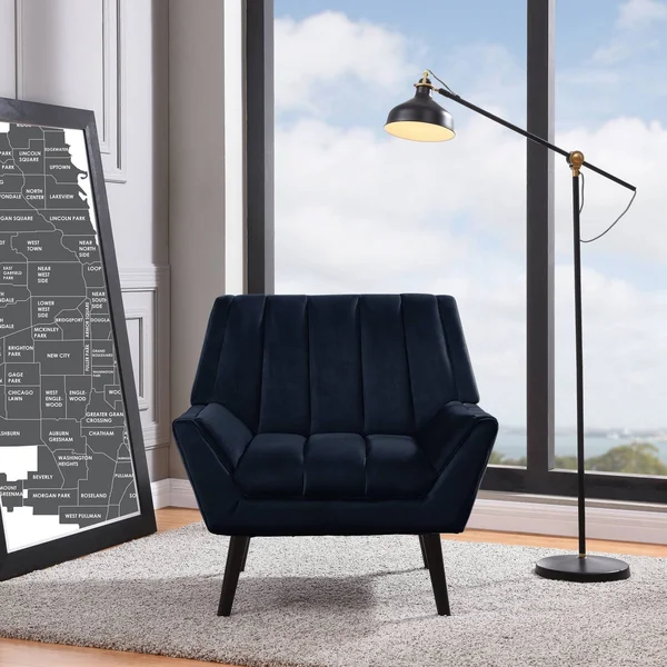 Hartman Mid Century Modern Arm Chair - Navy Blue