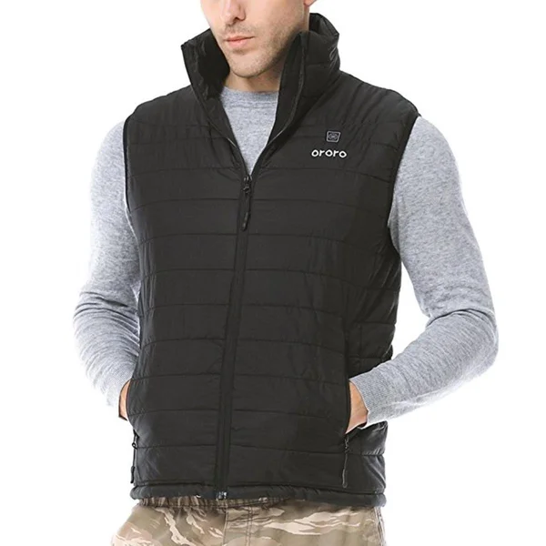 Ororo Men's Lightweight Heated Vest with Battery Pack - Black