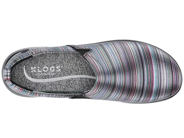 Klogs Women's Leena Slip On - Size: 9.5, Blurred Line/Black Os Leather