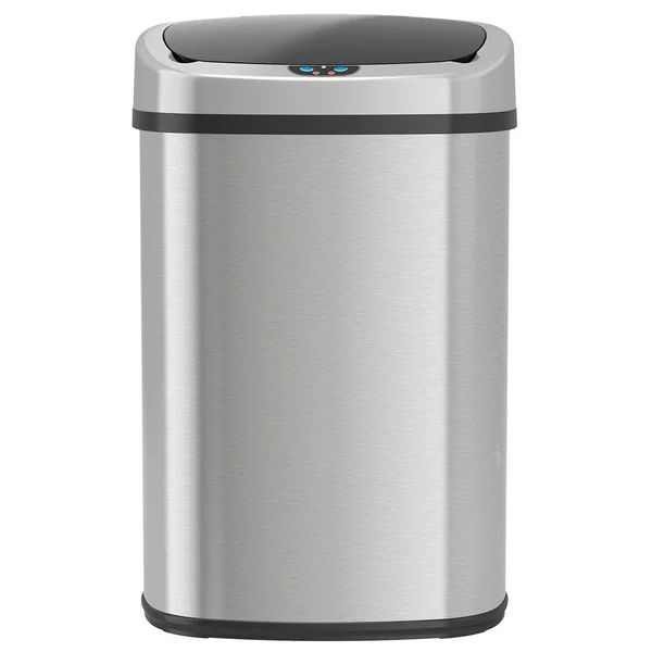 SensorCan Battery-Free 13 Gal Automatic Sensor Kitchen Trash Can with Adapter