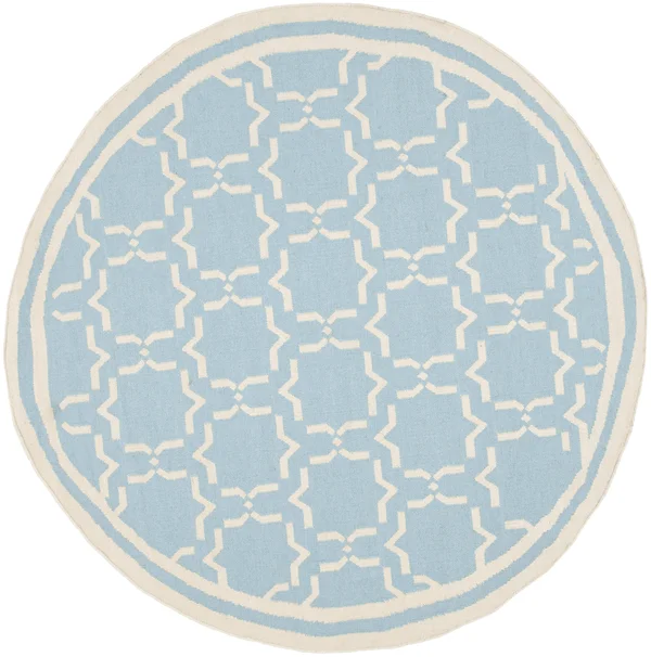 Safavieh Dhurries DHU545B 2&6x22 x 10&0x22 Runner Light Blue - Ivory Area Rug