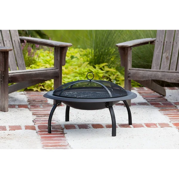 Fire Sense 29” Folding Fire Pit, Black