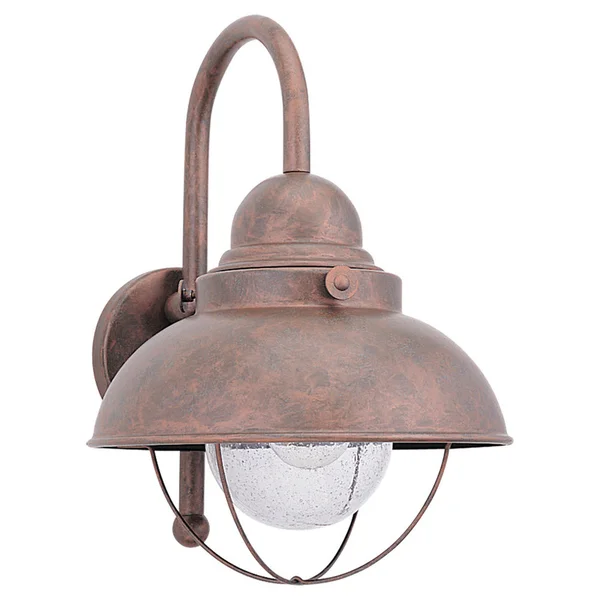 251 First River Station 16 in. One-Light Outdoor Wall Sconce in Copper - Industrial, Bellacor 2055944