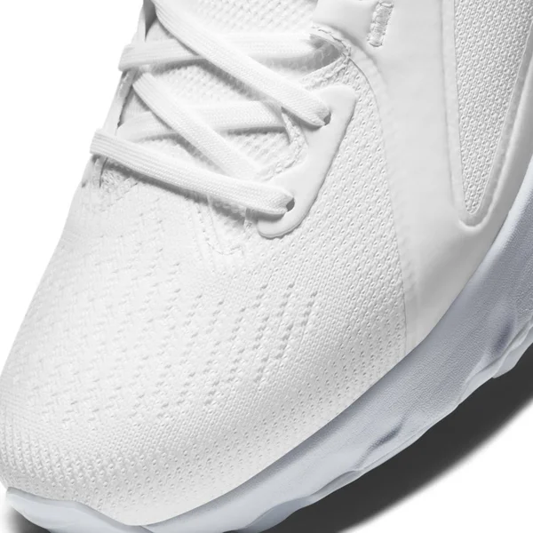 Nike React Infinity Pro Golf Shoes - White/Black/Metallic Platinum