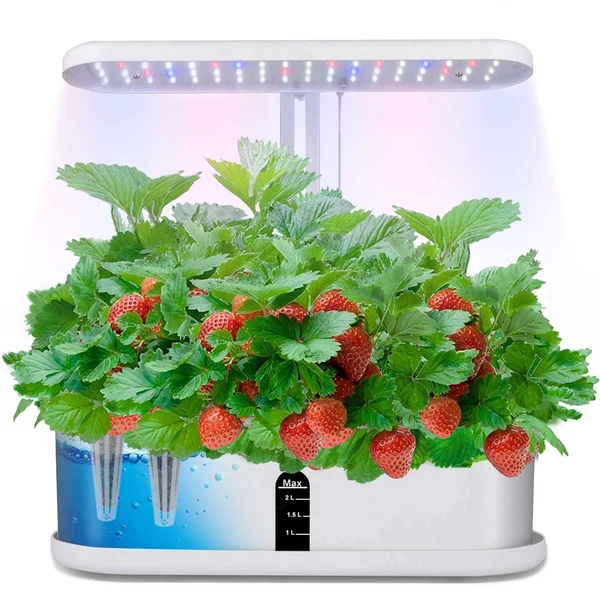 Hydroponics Growing System, Automatic Timer Indoor Herb Germination Kits with LED Grow Light, Height Adjustable Smart Garden Sta