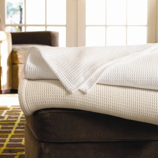 Peacock Alley Riviera Blanket, King, Pearl