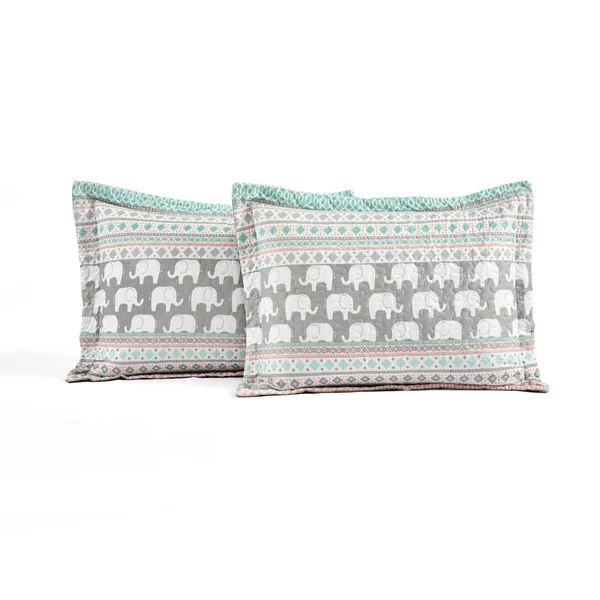 Lush Decor Elephant Stripe 6-Piece Daybed Cover Set, Blue, 39" x 75"