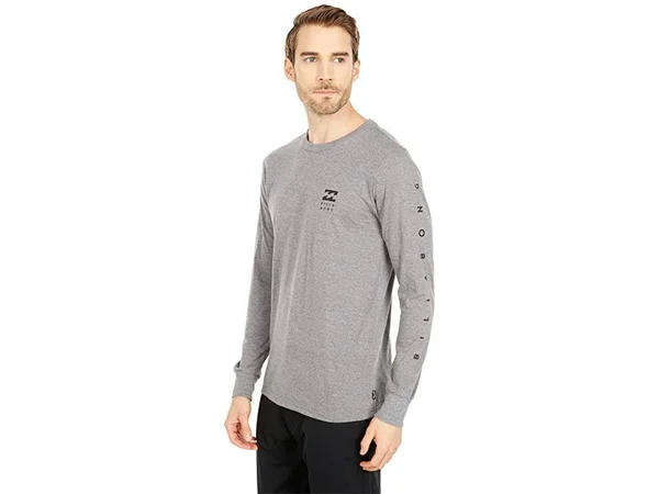Billabong Men's Unity Long Sleeve T-Shirt - Small, Dark Grey Heather